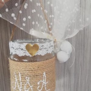 μπομπονιέρα γυάλινο βαζάκι ΜP26152